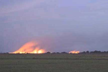 Incendio en los Llanos