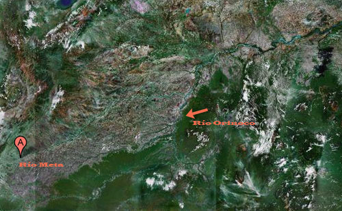 Rio Meta Orinoco con Google Earth
