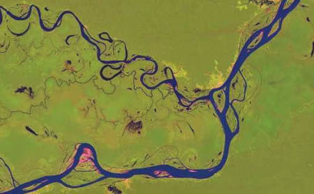 Imagen satÉlite del Amazonas y Putumayo