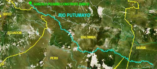 mapa río Putumayo