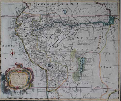 Mapa de Emannuel Bowen señalando el Dorado