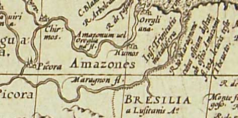 Fragmento del mapa de Ortelius