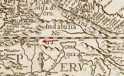 Fragmento del Mapa de Cornelis de Jode de 1593