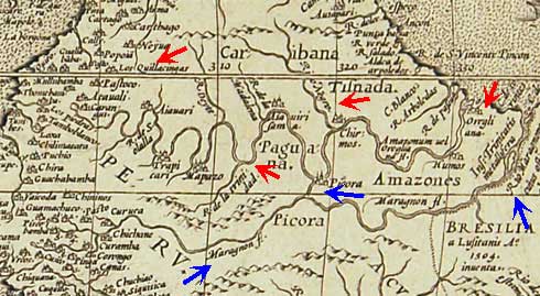 Fragmento de mapa de Abraham Ortelius