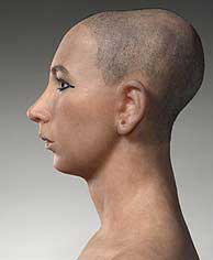 Reconstrucción del cráneo de Tutankamón